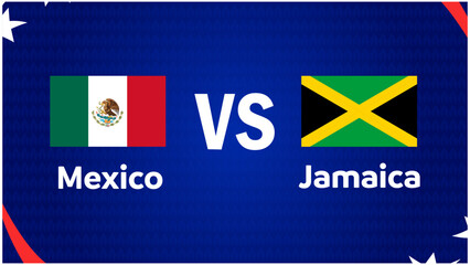 Mexico And Jamaica Match Flag American Football USA 2024 Abstract Design Logo Symbol American Football final Vector illustration
