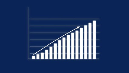 Business growth concept graph report animation