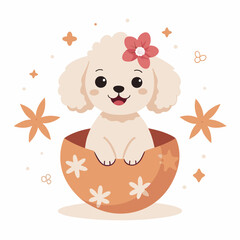 Adorable Poodle Fashion: Cute Canine with a Bow!