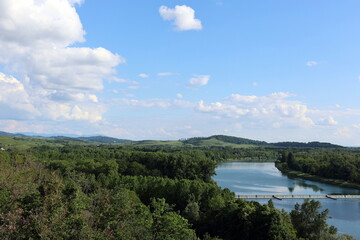 Der Rhein in Sasbach zwischen Fr&uuml;hlingsw&auml;ldern