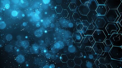 Medical, Science and technology Geometric abstract background with hexagons pattern, blank space background