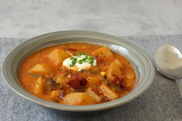 Rustic Farmer's Stew with Potatoes and Sausage