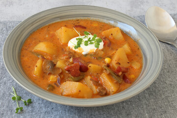 Rustic Farmer's Stew with Potatoes and Sausage