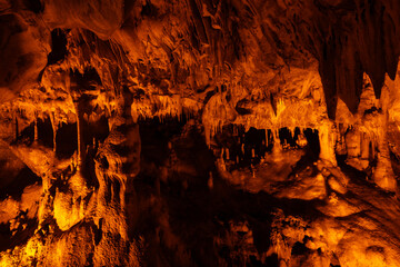 Cave landscapes. Tulumtaş Cave. Ankara T&uuml;rkiye. 