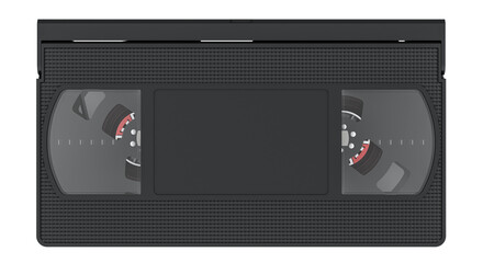 VHS Videotape, front view. 3D rendering isolated on transparent background
