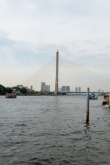 Bridge over the river with a pointy top and beautiful architecture watching over the city