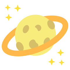 Asteroid belt multi color icon, related to education and technology theme. use for modern concept, web and app development.