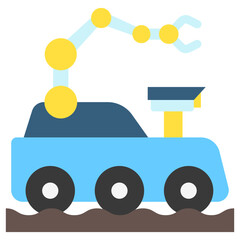 Mars rover multi color icon, related to education and technology theme. use for modern concept, web and app development.
