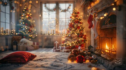 Naklejka premium Christmas day hyper realistic high definition photo capture for enhanced realism