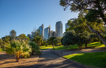 Exposure of Sidney cityscape taken from the Phillip Precinct, commonly referred to as the Domain,...