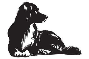 Dog silhouette vector illustration