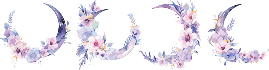 crescent moon clipart vector for graphic resources	
