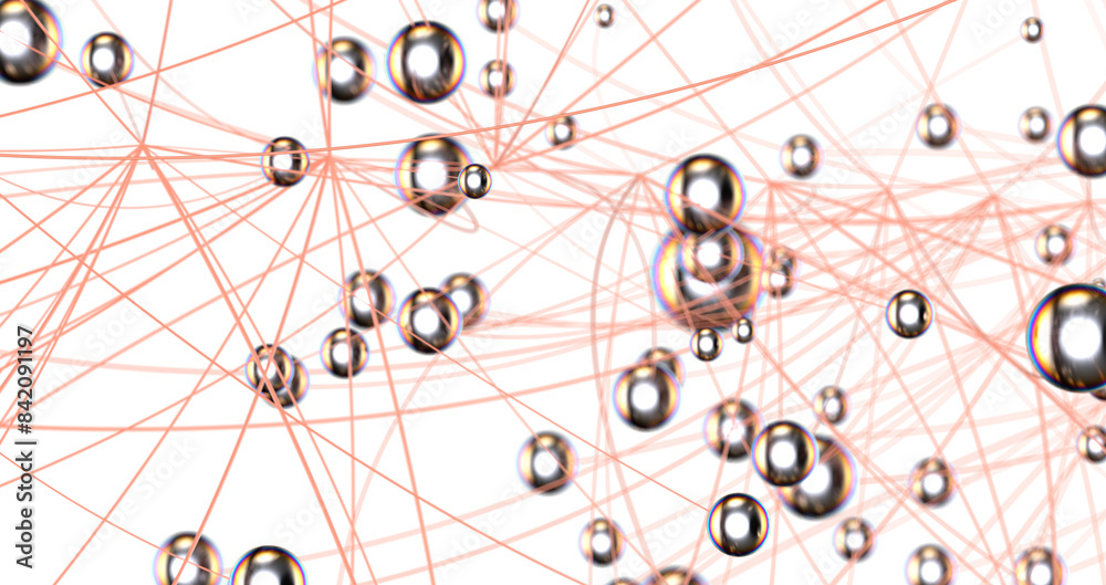 Poster Global network background. Connecting triangles. Globe of the earth. abstract planet in space. 3d rendering