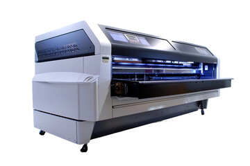 Industrial Flex Printing Machine Isolated on Transparent Background