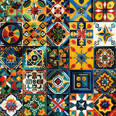 Colorful Geometric Pattern with Intricate Designs
