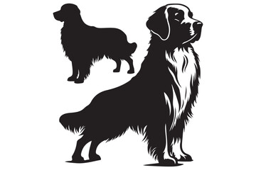 Dog silhouette vector illustration
