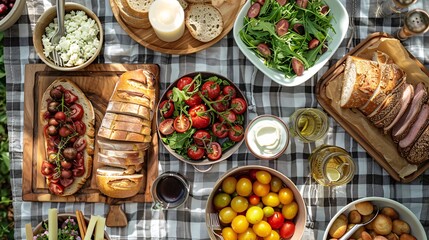 Summer outdoor picnic concept