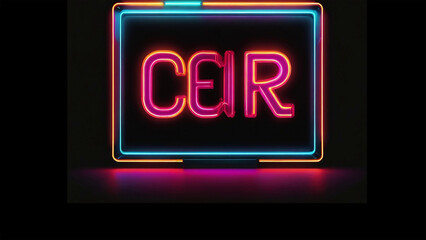 ネオン看板風デザイン　素材