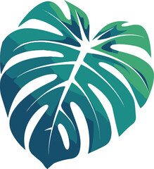 Vector Monstera Leaf: Nature, Serenity, and Tropical Vibrance