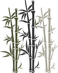 Stylized Bamboo Illustration: Symbolizing Growth and Resilience