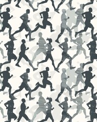 Pattern of Runners, Fitness and Health Concept