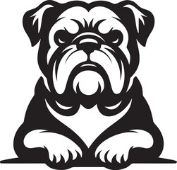 High-Quality Bull Dog Silhouette Vector Illustration