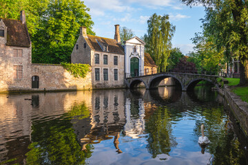Princely beguinage Ten Wijngaerde, the only preserved beguinage in the Belgian city of Bruges.