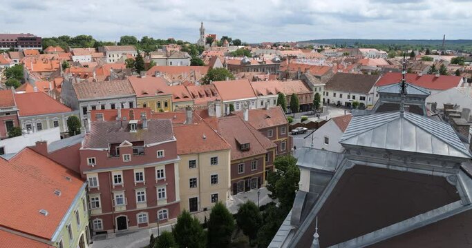 Panoramic view on the roofs of Sopron