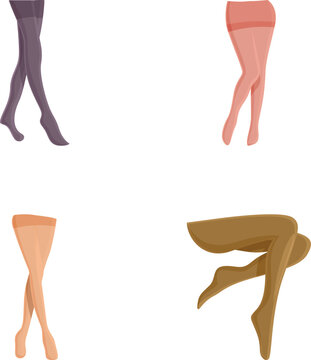 legs in different colors, fashion style clip art preview