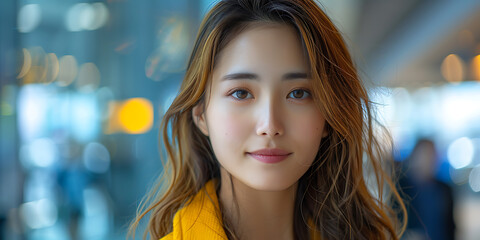Fototapeta premium Confident Asian Businesswoman on Urban Street
