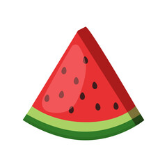A piece of watermelon. Icon isolated on white background