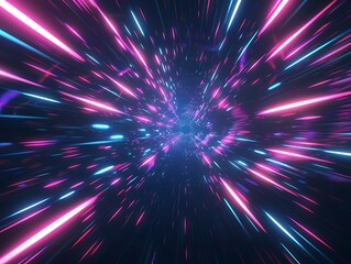 hyper harp tunnel futuristic neon futuristic background