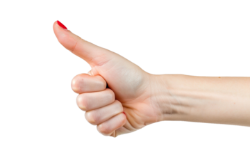A PNG image displays a woman's hand showing a finger gesture