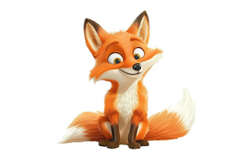 Obraz premium A PNG image portrays a cartoon mammal, specifically a fox
