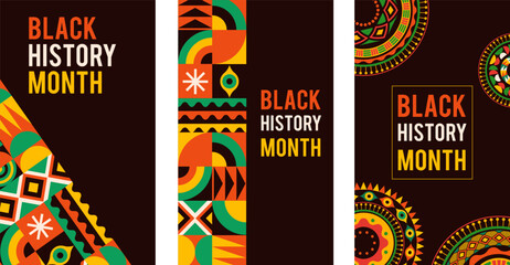 Black History Month background, banner, poster and template design