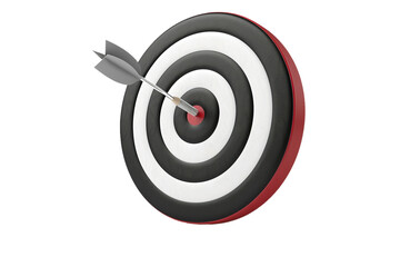 A PNG image presents a 3D-rendered bullseye sticker