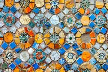 Vibrant Mosaic, Intricate Tile Pattern Design