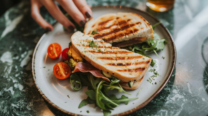 Sandwich with a salad