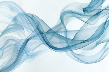 Abstract Blue Smoke Waves, Modern Tech & Business Professional Background Design