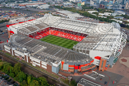 Manchester, United Kingdom. 09.02.2022 , Manchester United , Old Trafford Stadium. Aerial Image. 2nd September 2022.