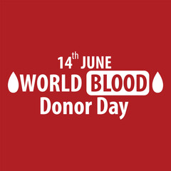 Fototapeta premium World Blood Donor Day outline heart and hand vector illustration. Blood donation awareness poster design. Hemophilia or blood cancer day concept. World Blood Donor Day vector background. Awareness