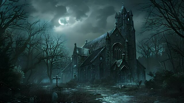 The towns abandoned church was said to be haunted by the ghost of the former reverend who could be seen wandering the halls at night.
