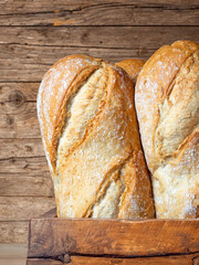 Pan de trigo, pan de centeno rustico