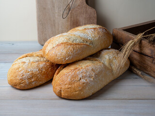 Pan de trigo, pan de centeno rustico