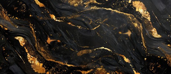 Luxury black gold marble texture background design.
