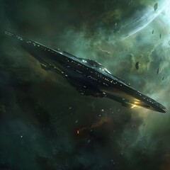 Fototapeta premium Alien Spaceship