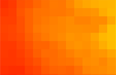 Gradient orange background. Geometric texture of orange squares. The substrate for branding, calendar, post, wallpaper, poster, banner, cover. A place for your design or text. Vector illustration