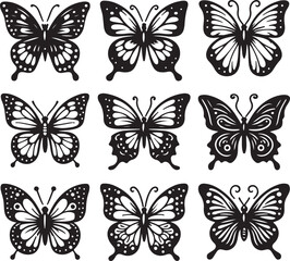 Set of Butterfly Vector