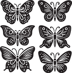 Set of Butterfly Vector