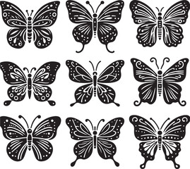 Set of Butterfly Vector